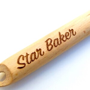 Magic Stars Personalised Wooden Spoon, Custom Laser Engraved Gift, Unique Cooking Present for Valentines Day image 3