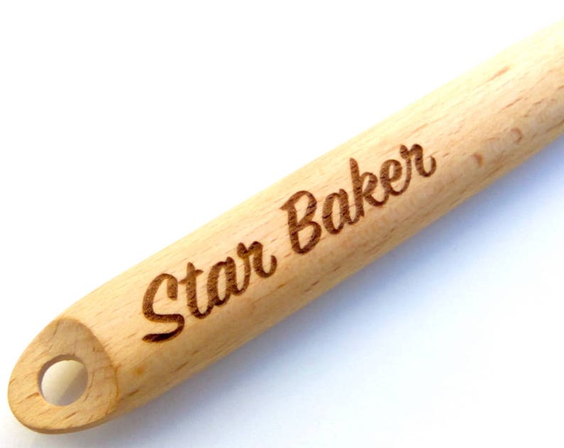 Magic Stars Personalised Wooden Spoon, Custom Laser Engraved Gift, Unique Cooking Present for Valentines Day image 3