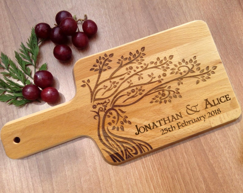 Personalized Cutting Board Wedding Gift Family Tree Custom Etsy