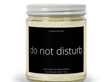 Do Not Disturb Candle, Natural Soy Wax Blend 7.5 oz, Funny Candle Gift, Gift for Mom, Mom Christmas Stocking Candle