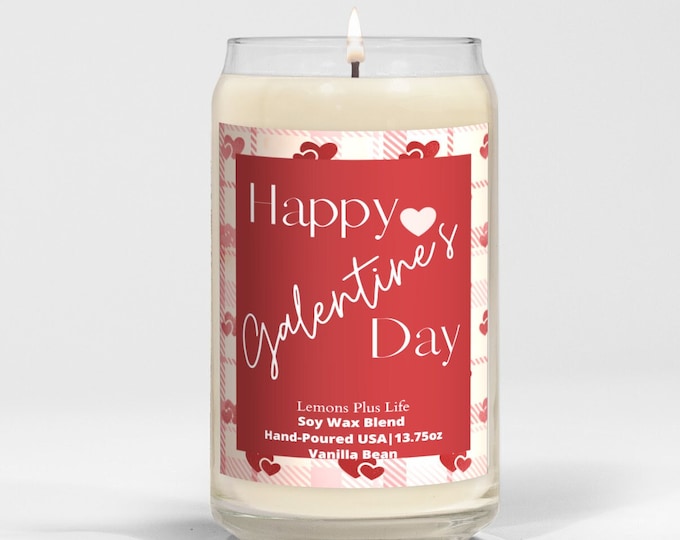 Happy Galentine's Day Candle, Valentine Friendship Gift, Valentine's Day Gift for Her, Galentine Day, Candle with Gift Box, Large 13.75 Hand