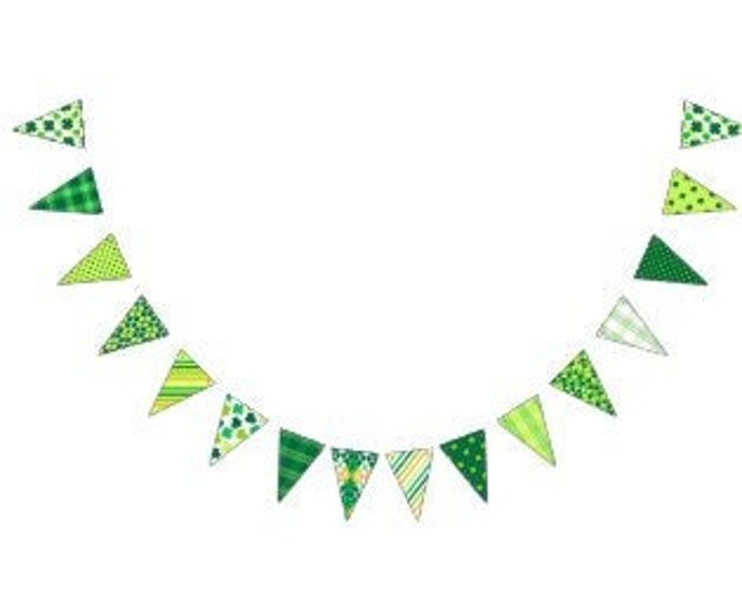 St. Patrick's Day Party Bunting Banner, St. Patrick's Bunting Banner, St. Patrick's Porch Banner, Mantel Banner, Spring Decor, Porch Decor