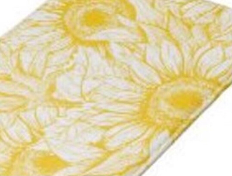 Yellow Sunflower Bath Mat, Sunflower Floral Print, Sunflower Bath Decor, Yellow and White Sunflower Design image 5