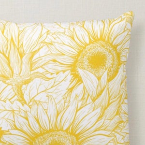 Sunflower Pillow, Pillow and Insert, 16 X 16, Totally Washable, Sunflower Home Decor, Front Porch Pillow, Floral Pillow image 6