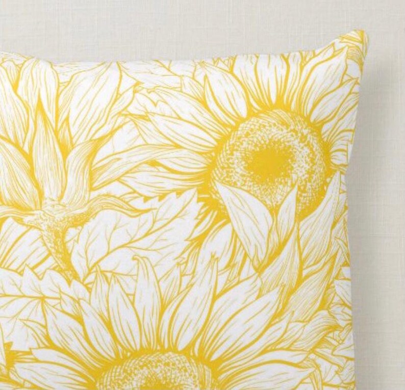 Sunflower Pillow, Pillow and Insert, 16 X 16, Totally Washable, Sunflower Home Decor, Front Porch Pillow, Floral Pillow image 6