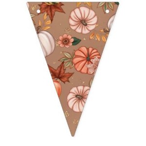 Fall Party Bunting Banner, Halloween Bunting Banner, Fall Porch Banner, Fall Mantel Banner, Halloween Party Bunting Banner, Fall Decor zdjęcie 8