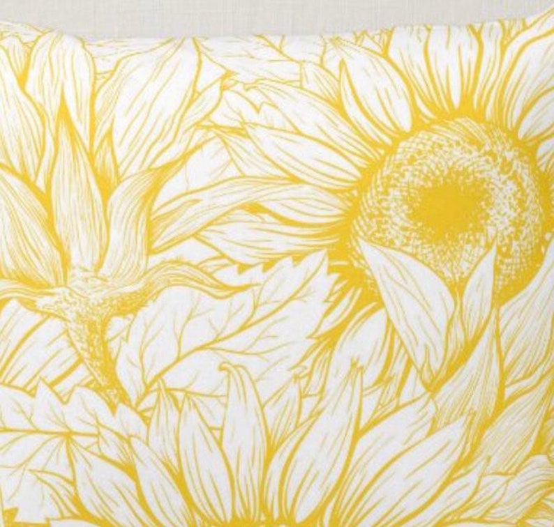 Sunflower Pillow, Pillow and Insert, 16 X 16, Totally Washable, Sunflower Home Decor, Front Porch Pillow, Floral Pillow image 4