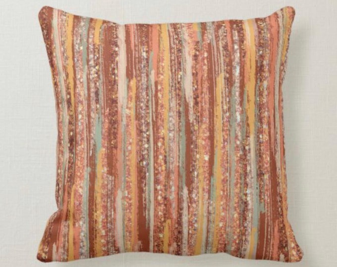 Fall Pillow, Watercolor Strokes, Blush, Yellow, Mint Green, Pillow and Cover, Earth Tones, Autumn Home Decor