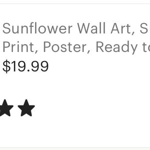 Sunflower Wall Art, Sunflower Print, Sunflower Poster, Ready to Frame, Sunflower Wall Decor, Sunflower Decor Wall, Sunflower Floral Print image 6