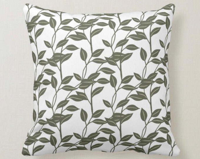 Dark Botanic Pattern, Nature Inspired, Throw Pillow