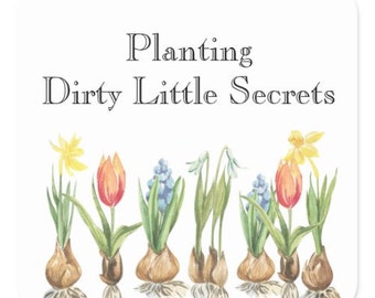 Funny Gardener Stickers "Planting Dirty Little Secrets" Envelope Gardener Stickers, Gift for Gardener, Gardening Stickers