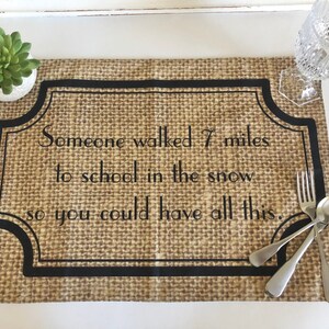 Funny Sayings, Thanksgiving Placemat Set, Family Drama, Fall Placemats, Burlap Design, Cloth Placemats With Words, Sets, Fall Decor image 8