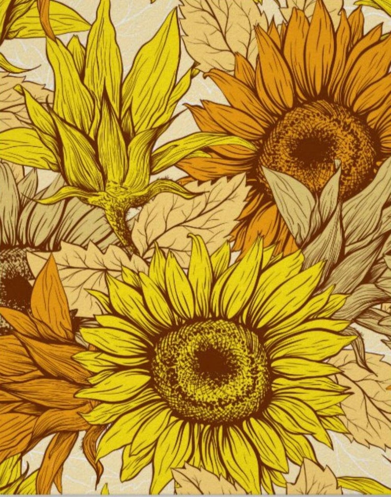 Sunflower Wall Art, Sunflower Print, Poster, Ready to Frame, Sunflower Wall Decor, Sunflower Home Decor, Sunflower Floral Print image 2