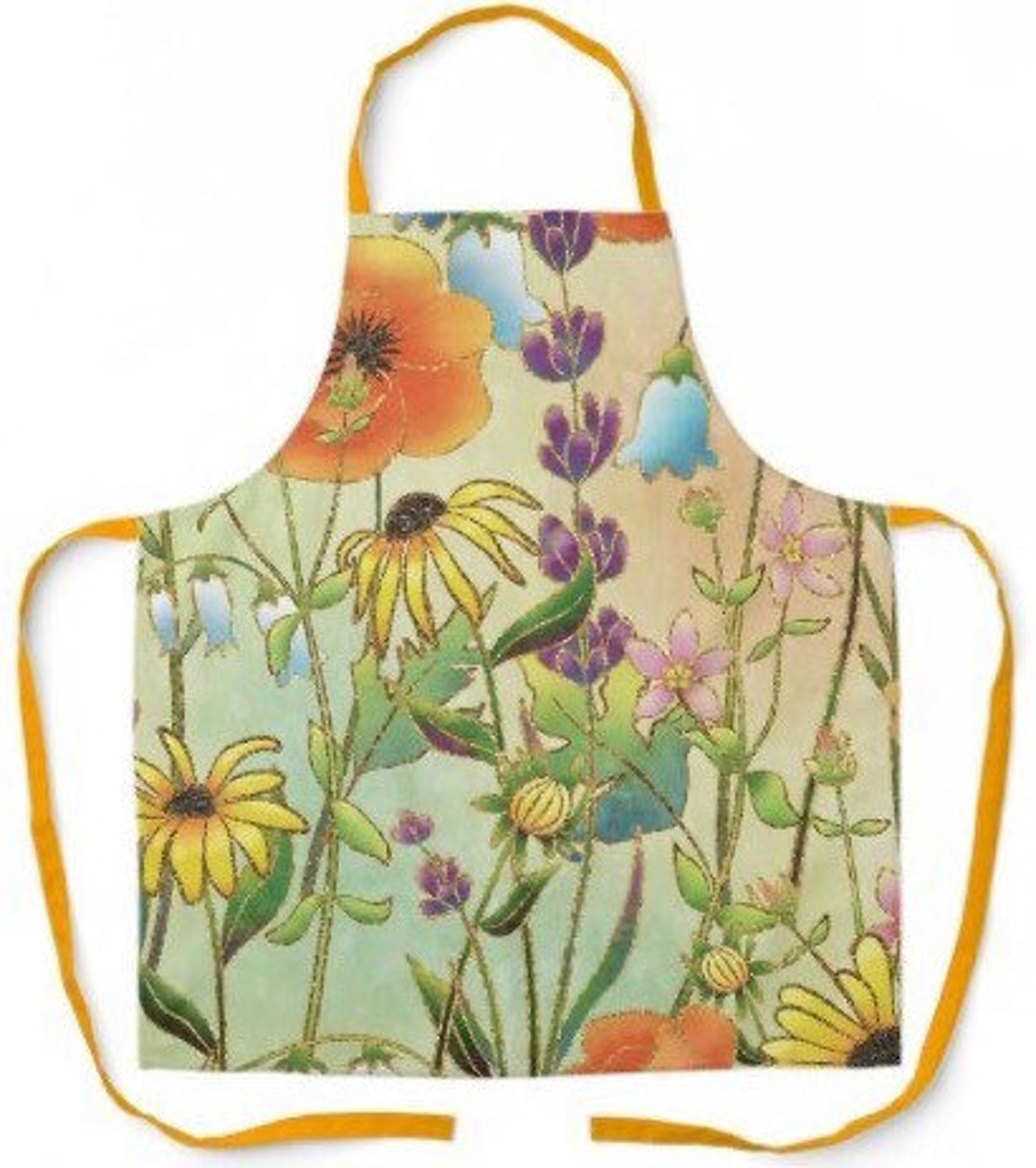 Wildflower and Sage Green Polka Dot Personalized Apron