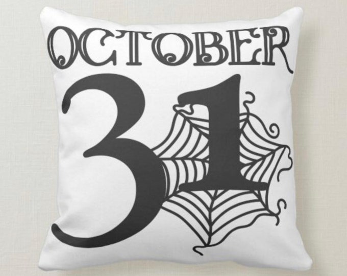 Halloween and Thanksgiving Pillow, October 31, Thankful and Blessed Fall Plaid Pillow, Fall Decor, Two Pillows in One, Pillow and Cover