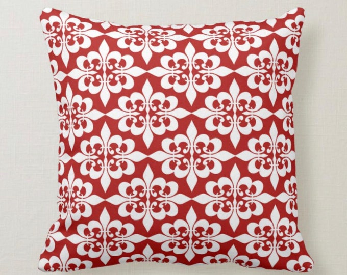 Throw Pillow, Christmas, Traditional Design, Red and White, Christmas Throw Pillow