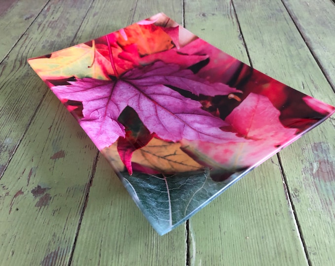 Decorative Tray, Glass Tray, Serving Tray, Home Decor, Tray, Colorful Leaves, Christmas Decor, Home Decor, Serving Tray, Bath Tray