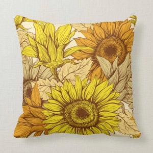 Sunflower Pillow Pillow and Insert 16 X 16 Totally image 3