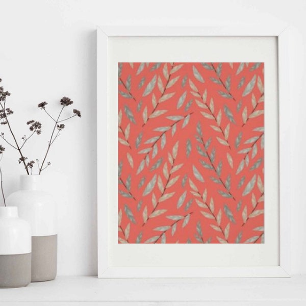 Coral Wall Art Etsy