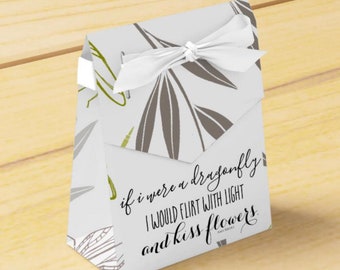 Party Favor Box, Dragonfly & Bamboo, If I Were a Dragonfly