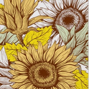 Sunflower Wall Art, Sunflower Print, Poster, Ready to Frame, Sunflower Wall Decor, Sunflower Home Decor, Sunflower Floral Print image 2