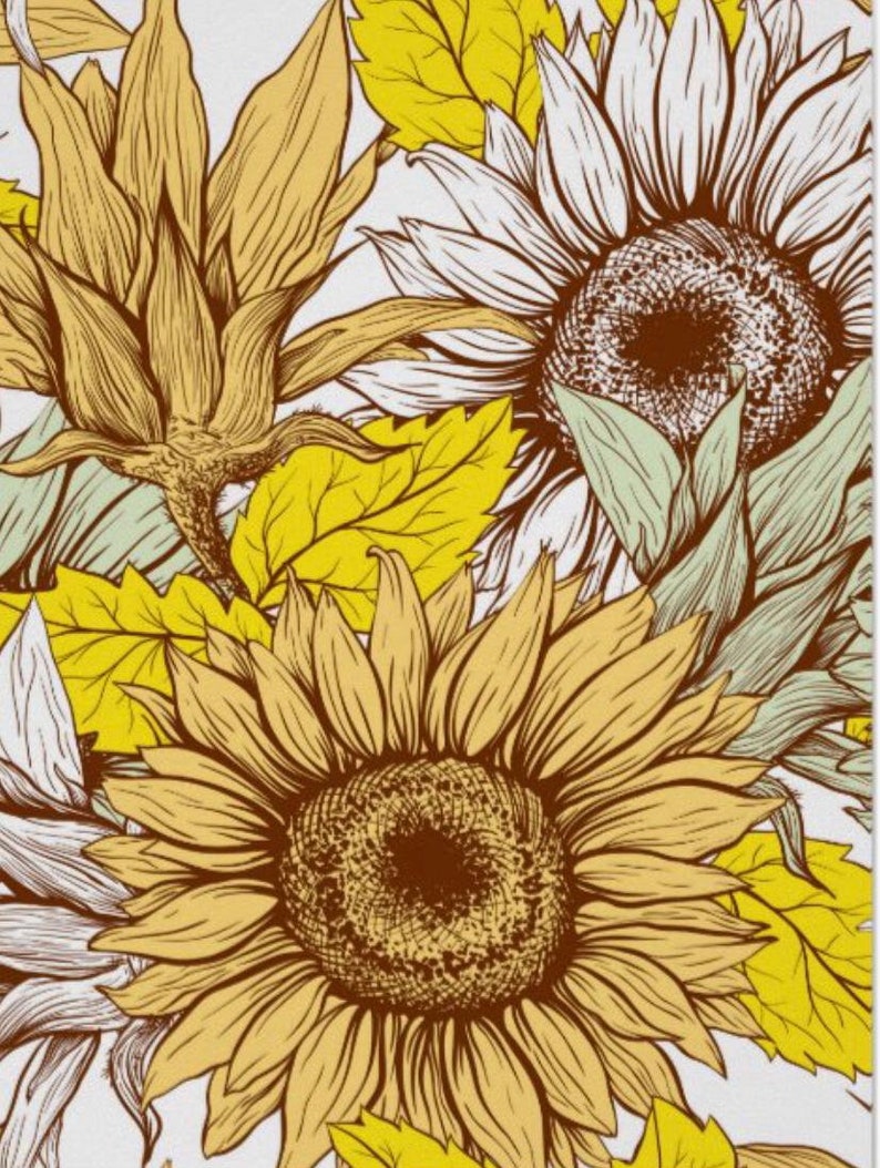 Sunflower Wall Art, Sunflower Print, Poster, Ready to Frame, Sunflower Wall Decor, Sunflower Home Decor, Sunflower Floral Print image 2