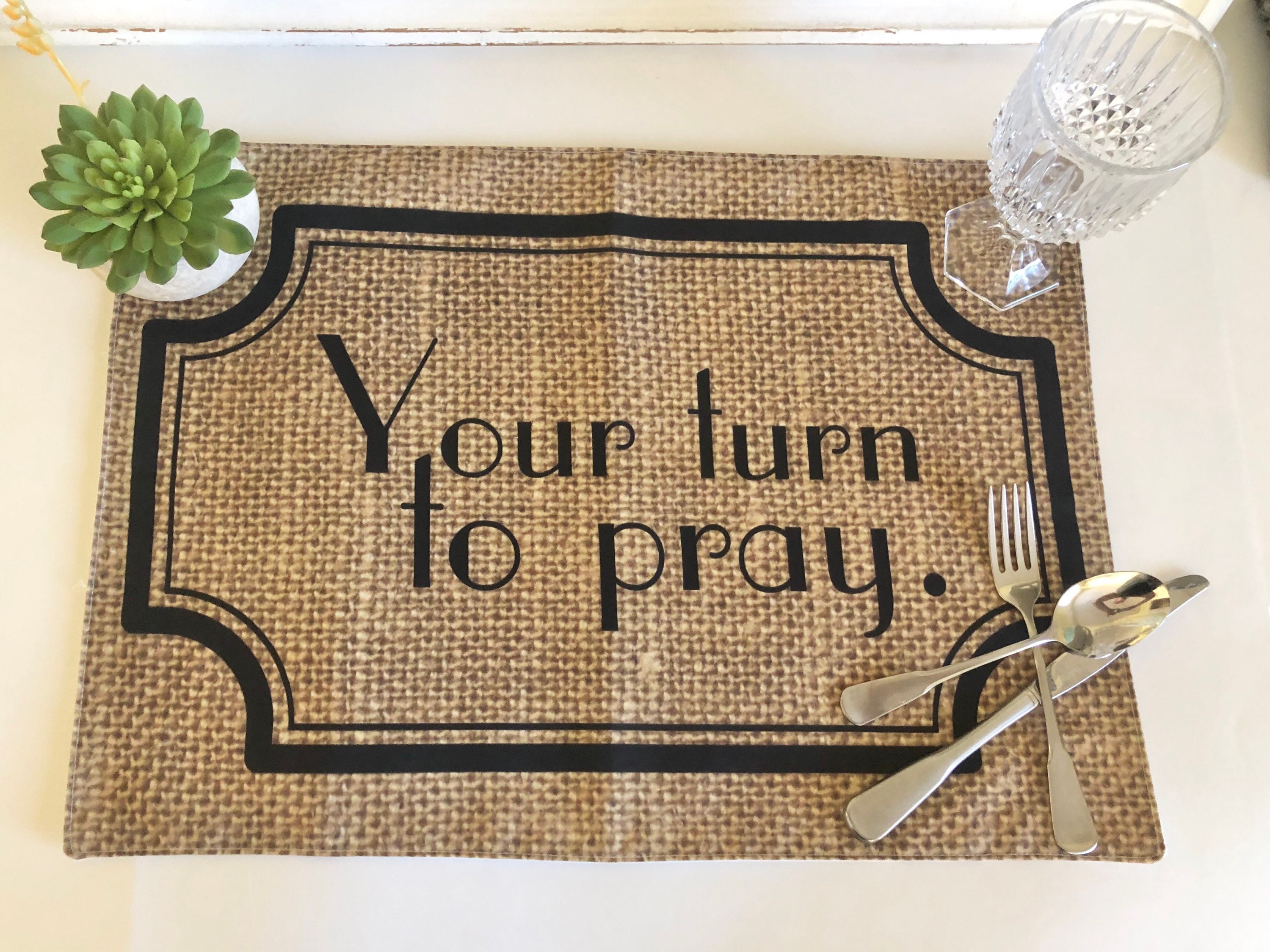 Funny Sayings Thanksgiving Table Placemat Set of 6 Family Etsy