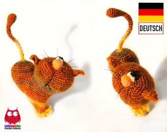 028DE Häkelanleitung - Valentinskatze Amigurumi Pdf Pertseva Etsy