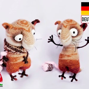 089DE Häkelanleitung Lustiger Kater - Amigurumi PDF Pertseva Etsy
