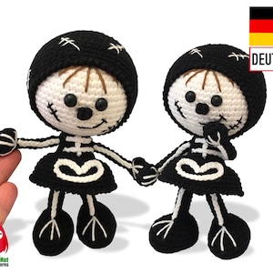 159DE Häkelanleitung Puppe im Skeleton Kleid - Amigurumi PDF Stelmakhova Etsy