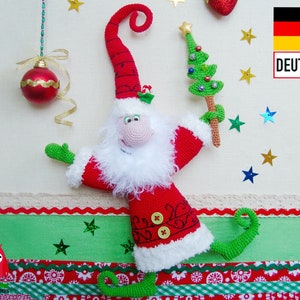 036DE Häkelanleitung Amigurumi Weihnachtsmann - PDF Borisenko Etsy