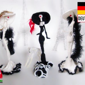 032DE Häkelanleitung Amigurumi Pariserin - PDF Pertseva Etsy