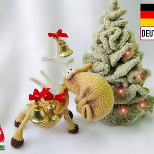 S05DE Vorteilspaket - Häkelanleitungen Elch und Tannenbaum - Amigurumi PDF Pertseva Etsy