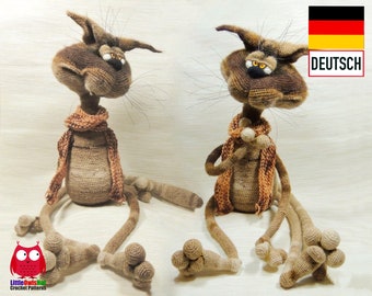 120DE Häkelanleitung Amigurumi Brauner Kater Ostap - PDF Pertseva Etsy