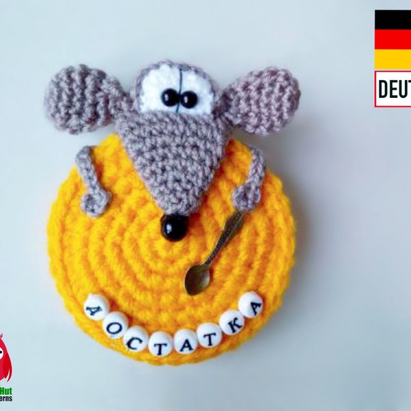 233DE Maus mit Käse - Amigurumi PDF Knittoy Etsy