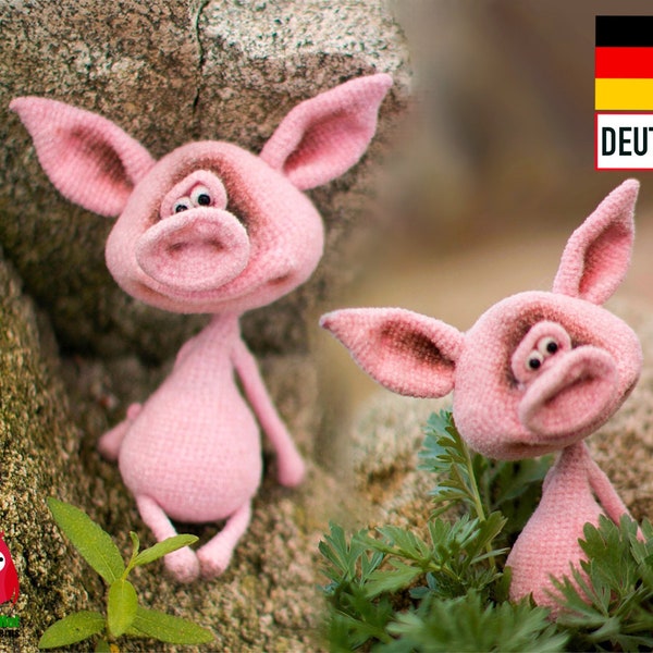 193DE Häkelanleitung Amigurumi Ferkel Fima - PDF Pertseva Etsy