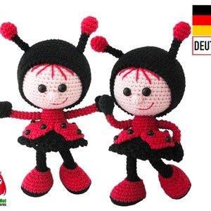 146DE Häkelanleitung - Puppe im Käfer Kleid - Amigurumi PDF Stelmakhova Etsy