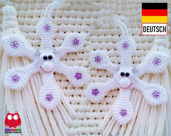 276DE Häkelanleitung Schneeflöckchen - Amigurumi PDF Knittoy Etsy