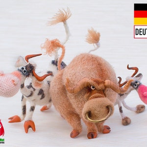 S14DE Vorteilspaket Häkelanleitungen Amigurumi Kuh Anfisa und Bulle Alejandro - PDF Pertseva Etsy