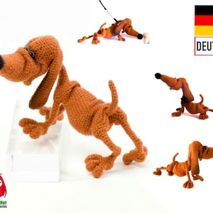 134DE Häkelanleitung Amigurumi Dachshund Heinrich - PDF Chirkova Etsy