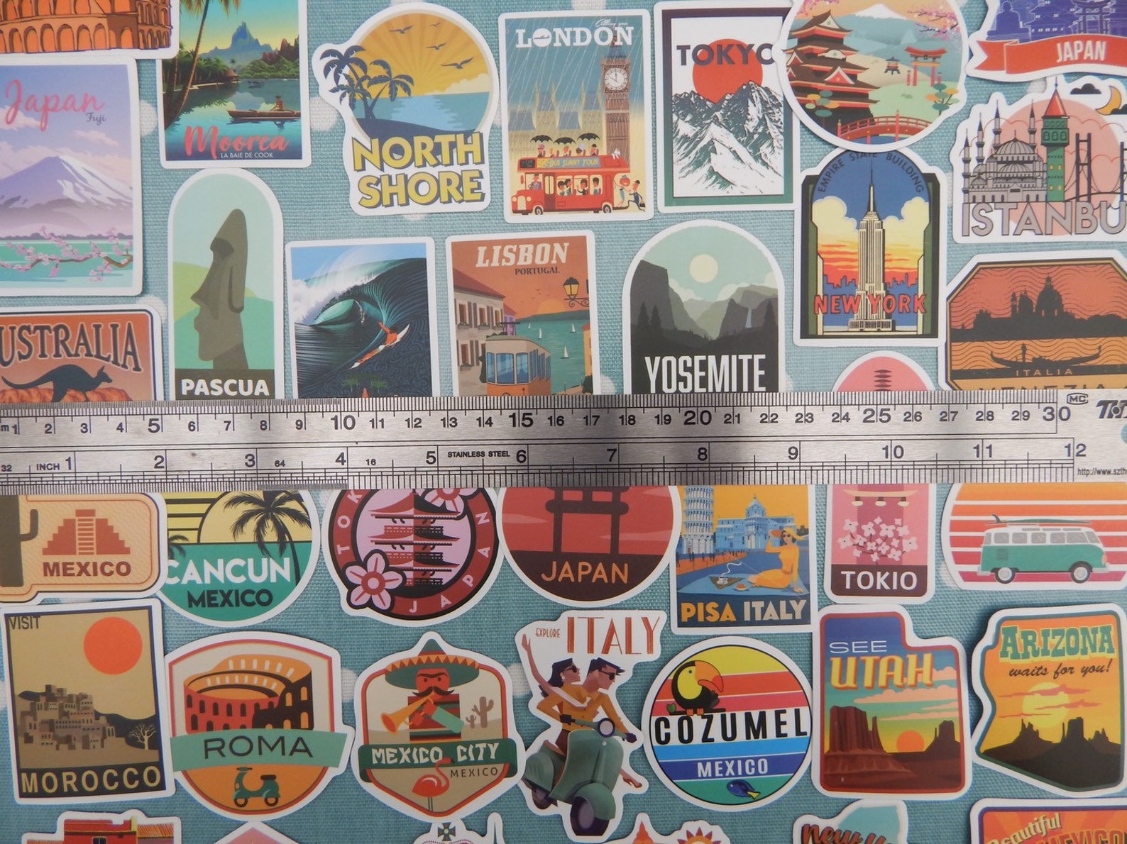 Animated travel destination stickers of the world. travel | Etsy