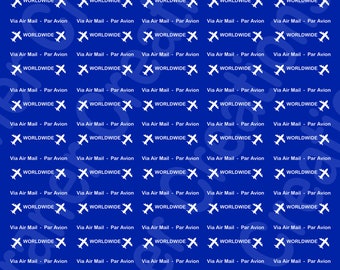 Airmail Stickers A4 Print At Home Template