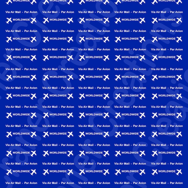 Printable Airmail Sticker - Etsy