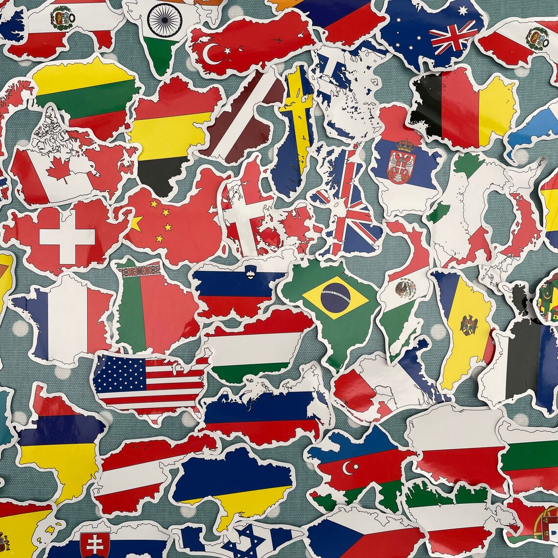 Countries of the world travel stickers assorted pack of 50 Etsy