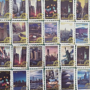 Pegatinas de viaje del sello postal de París paquete surtido de 60
