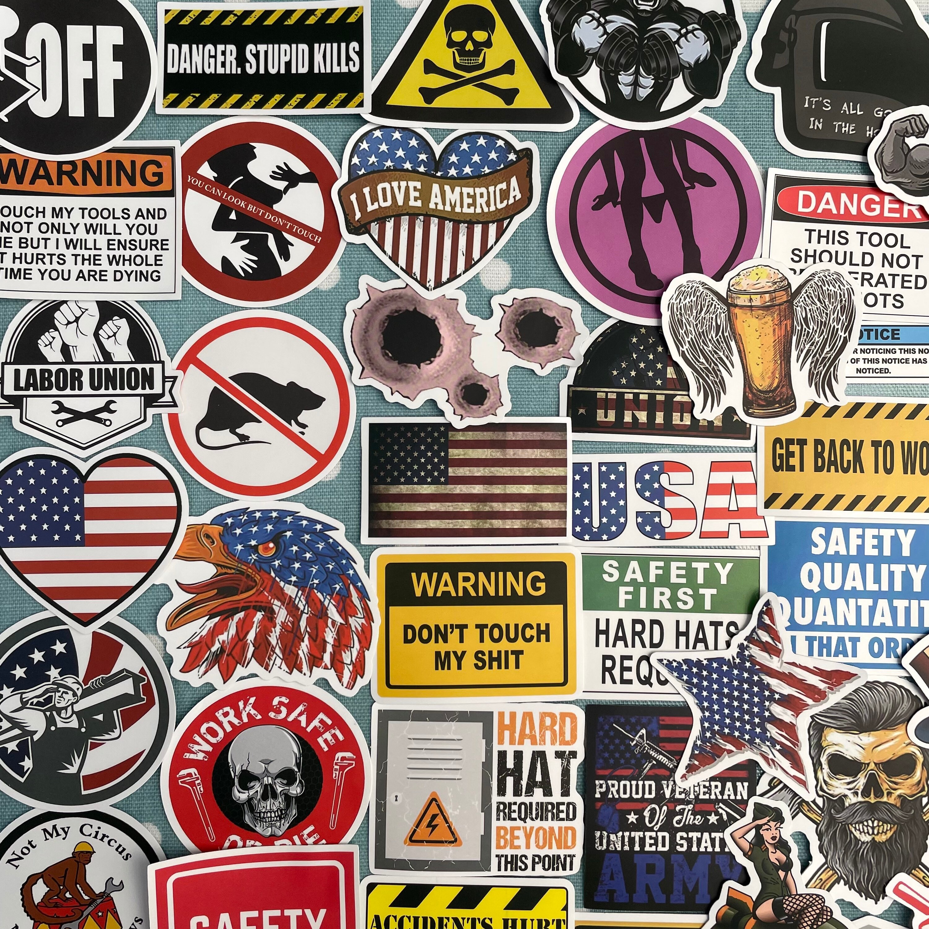 Men at work funny workplace safety stickers assorted pack of Etsy