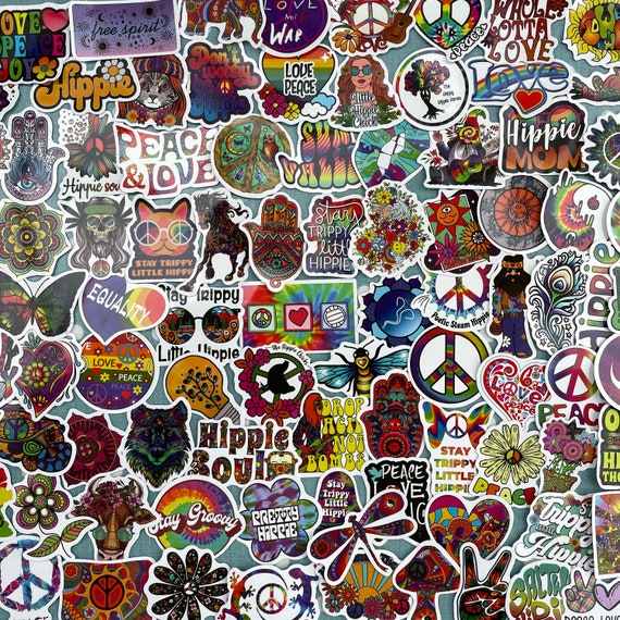 Groovy Hippie Spiritual Stickers. Pack of 95 