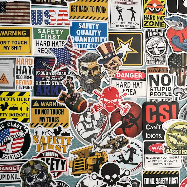 Funny Safety Stickers Etsy