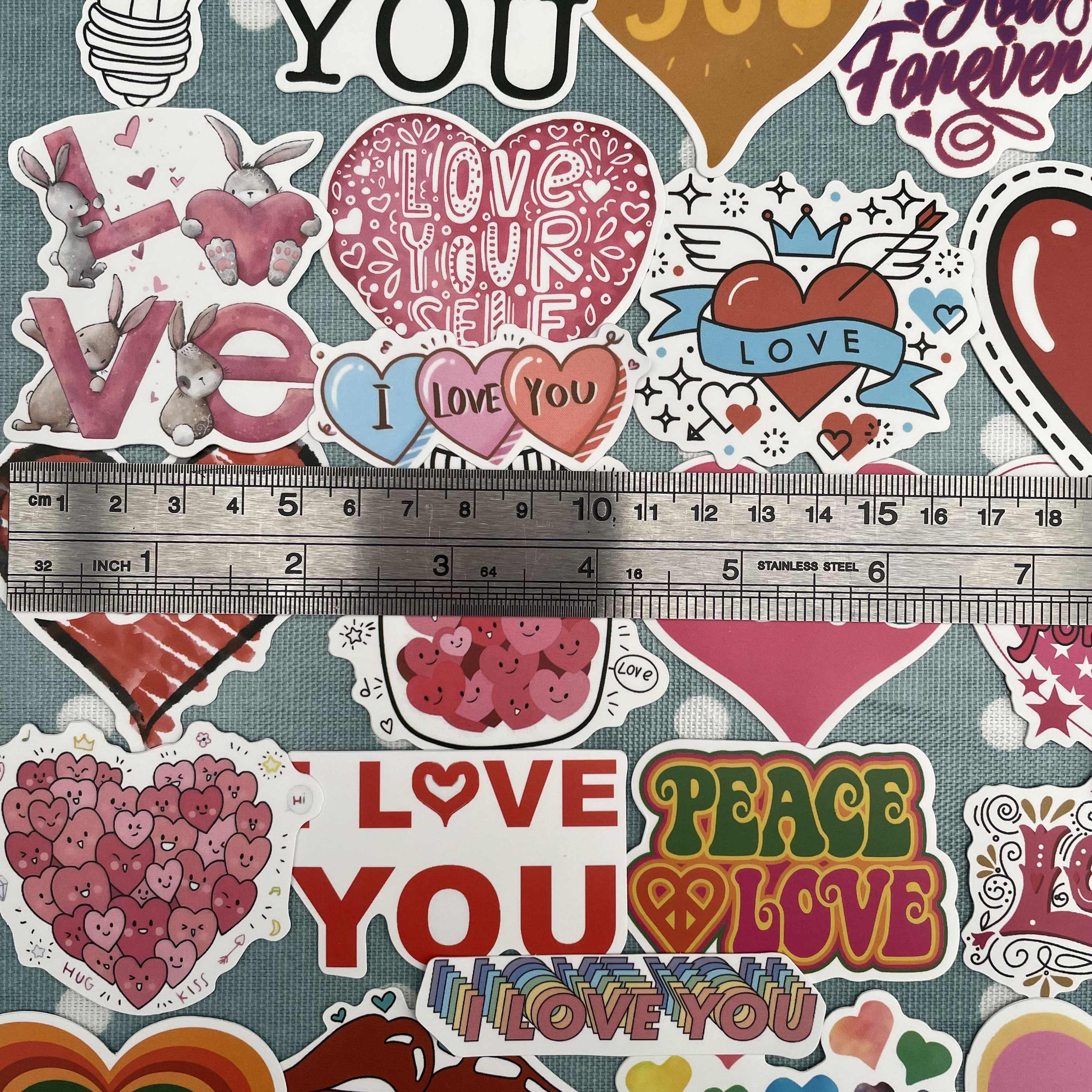 Love and Romance Stickers. Assorted Pack of 50 Etsy UK