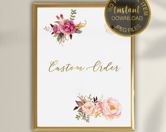 CUSTOM ORDER ,Personalized Print with Custom Handwriting & Medical Design | Personalize Art,  Quote Digital Download Gift